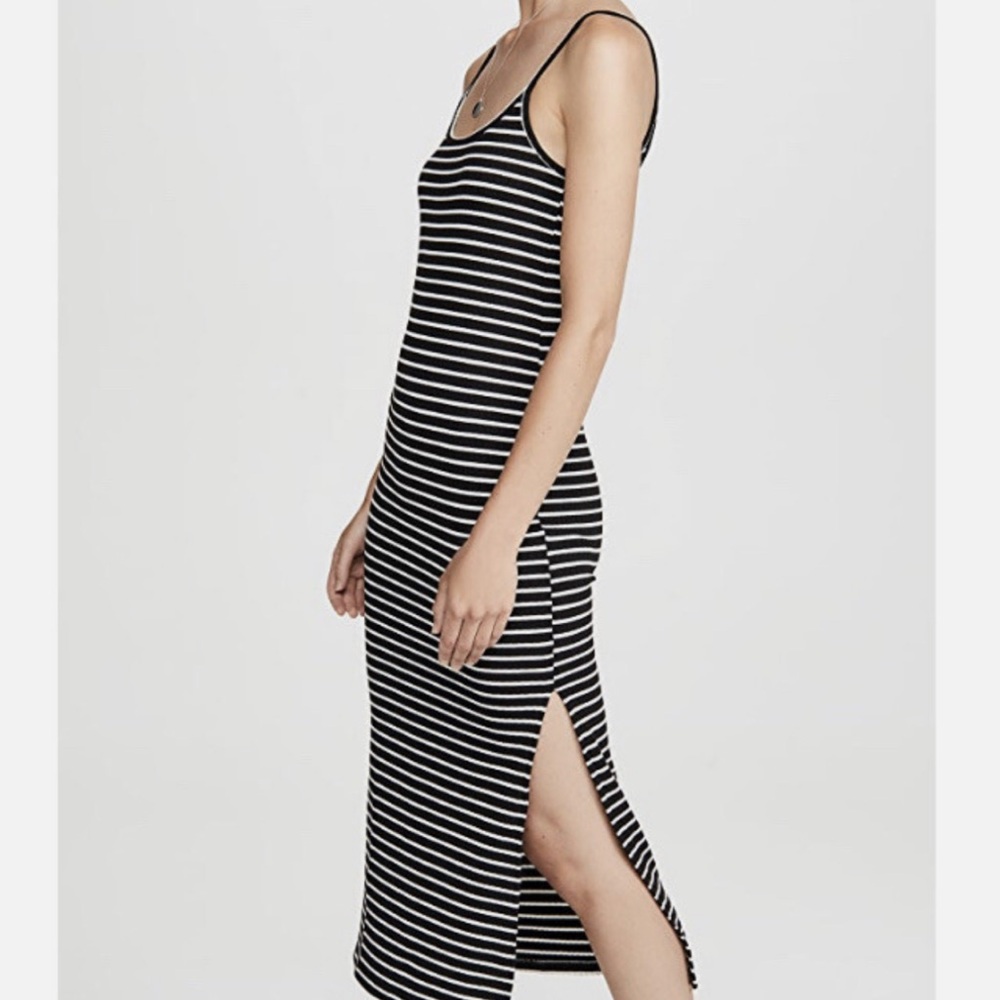 FP Beach Black and White Sleeveless Mini Slip Dress